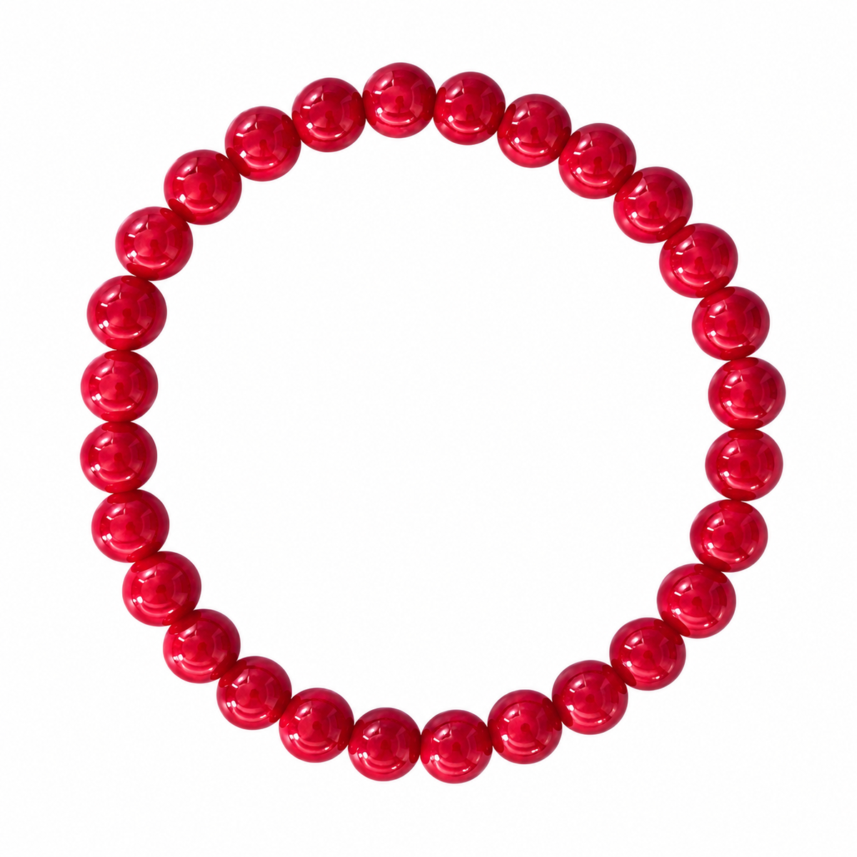Rød mashan jade armbånd petite