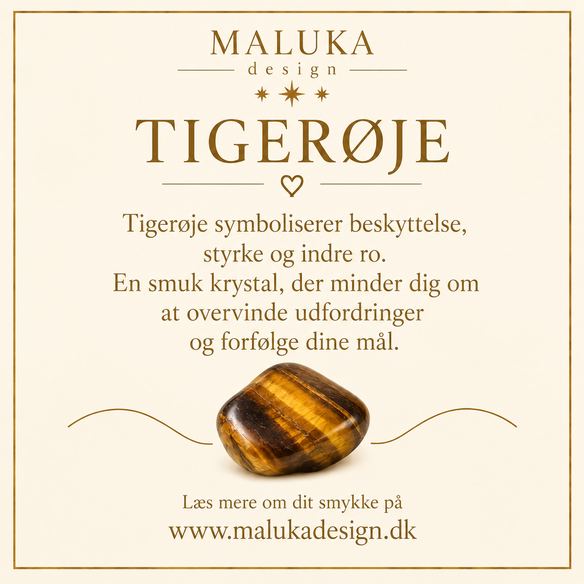 Tigerøje armbånd petite