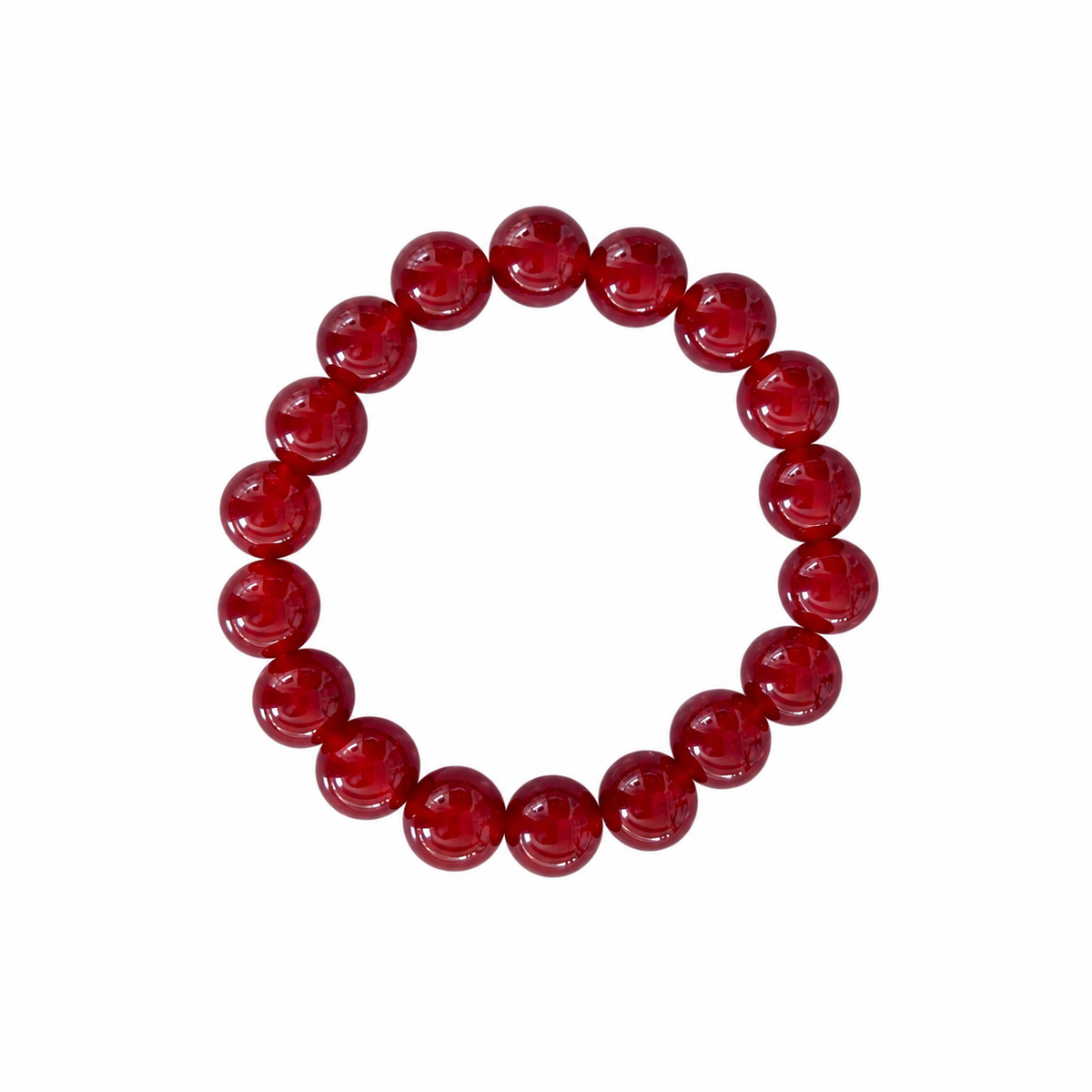 Rød karneol armbånd Chunky