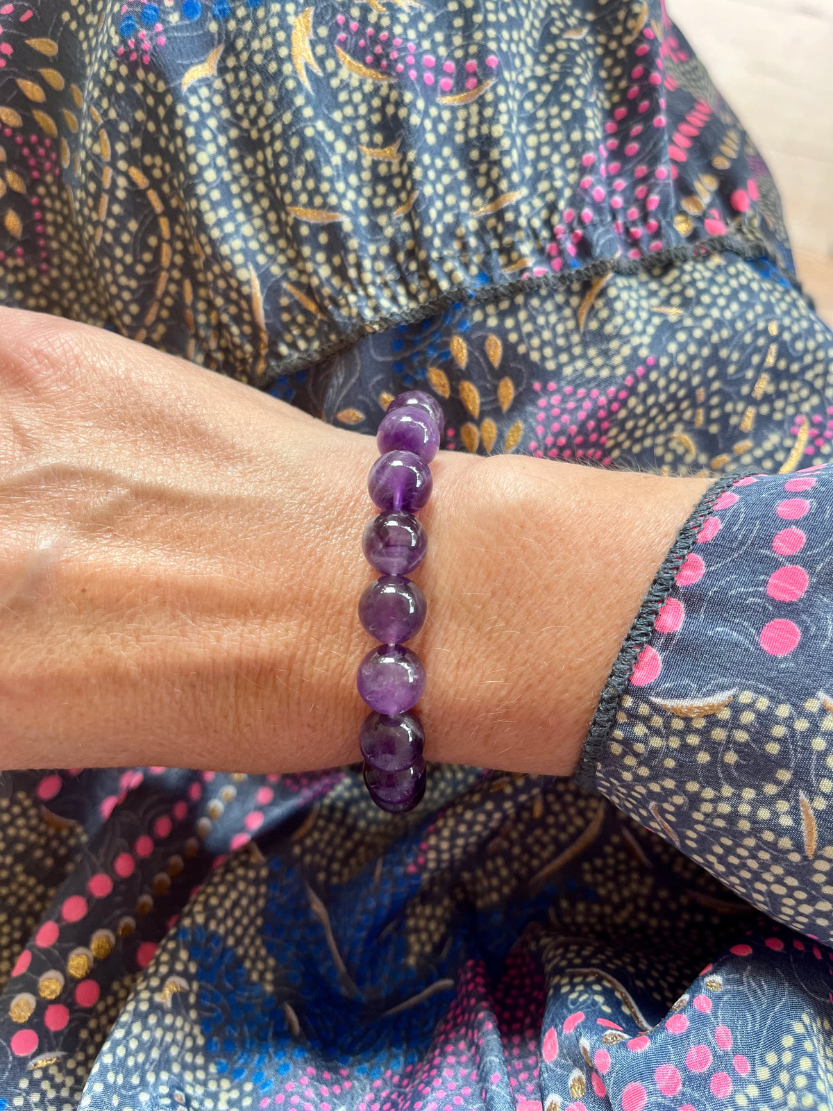 Ametyst armbånd chunky