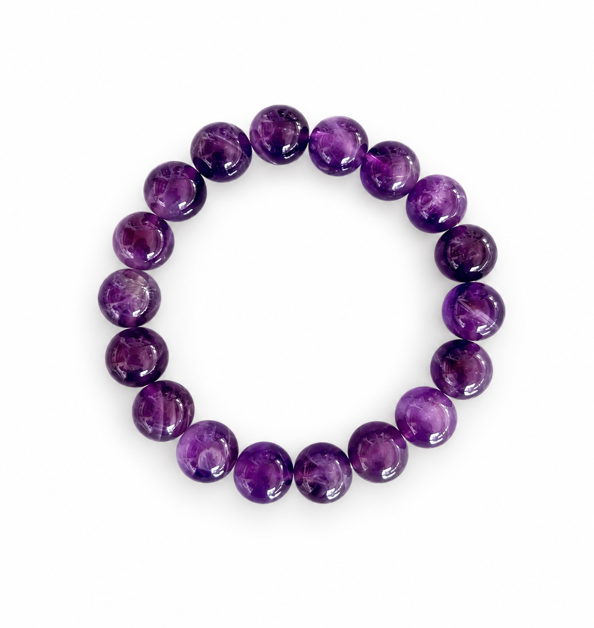 Ametyst armbånd chunky